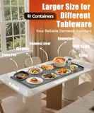 LNNIW extra-large food warming mat fits glass, ceramic, stainless steel and enamel tableware